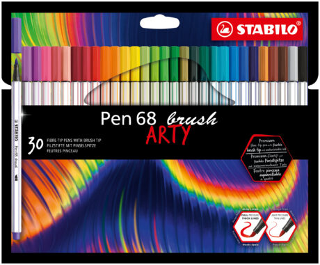 STABILO Pen 68 ARTY, sæt med 30 pensel penne