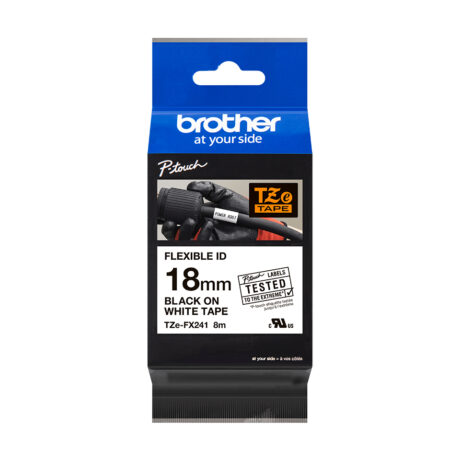 Brother TZEFX241 - Black on white Roll (1.8 cm x 8 m)