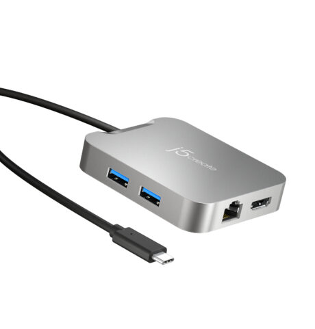 j5create 5-in-1 Multi-Port Adapter (with Ethernet and PD)