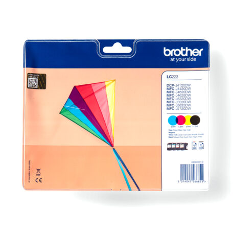 Brother LC223VALBP - LC 223VALBP 4-Pack - Blækpatron Cyan