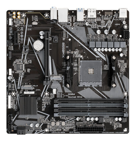 GIGABYTE B550M K Bundkort - AMD B550 - AMD AM4 socket - DDR4 RAM - Micro-ATX