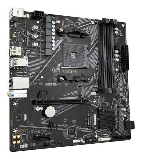 GIGABYTE B550M K Bundkort - AMD B550 - AMD AM4 socket - DDR4 RAM - Micro-ATX
