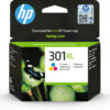 HP 301XL - CH564EE - High Yield (Cyan Magenta Yellow) Ink - Blækpatron Dye-based tricolor