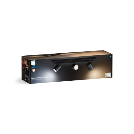 Philips Hue Runner Trippelt Spot - Sort - med Dimmer Switch