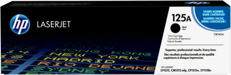 HP 125A - CB540A Black Toner - Lasertoner Sort