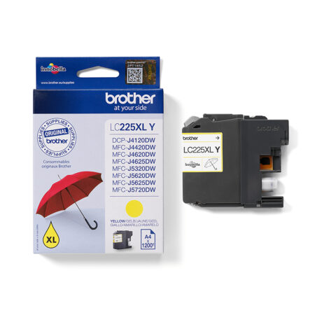 Brother LC 225XLY - LC225XLY High Capacity Yellow Ink - Blækpatron Gul