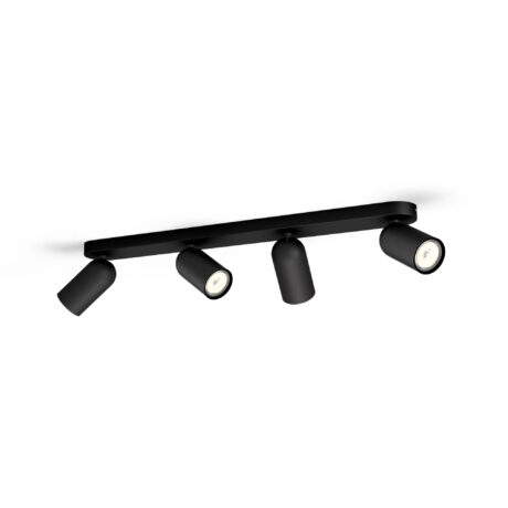 Philips Pongee spotskinne 4xGU10, sort