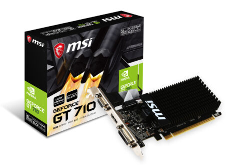 MSI GeForce GT 710 Silent - 2GB GDDR3 RAM - Grafikkort