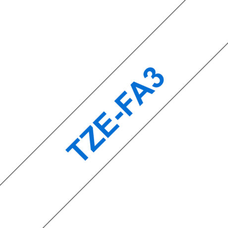 Brother TZFA3 - Navy Blue On White - Roll (1.2 cm x 3 m)