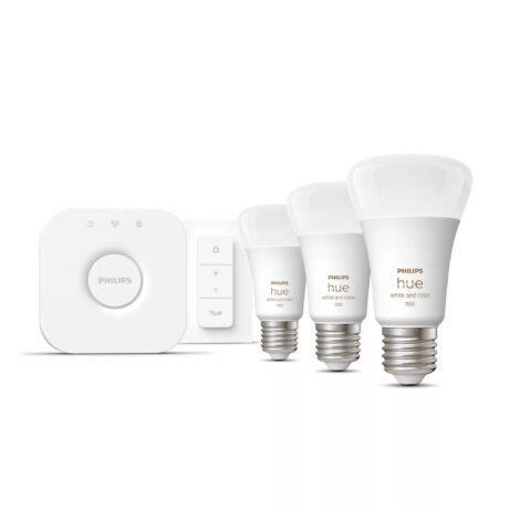 Philips Hue Color A60 E27 1100 Lumen - Starter Kit med 3 pærer