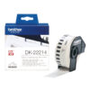 Brother DK-22214 Continuous Paper Label Roll - Black on White 12mm wide