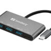 Sandberg 3-Port USB 3.0 Hub USB hub - USB 3.0 - 4 ports - Sort