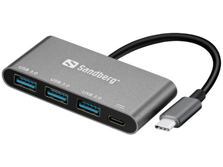 Sandberg 3-Port USB 3.0 Hub USB hub - USB 3.0 - 4 ports - Sort