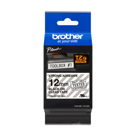 Brother TZES131 - Black On Clear - Roll (1.2 cm x 8 m)