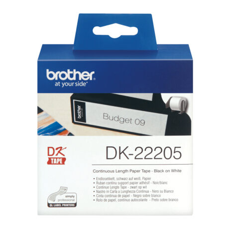 Brother DK22205 - Continuous Length Paper Tape 62mm x 30.48m