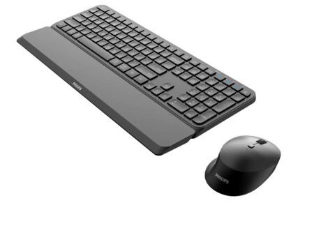 Philips 6000 series SPT6607B - keyboard and mouse set - QWERTY - Tastatur & Mus sæt - Nordisk - Sort
