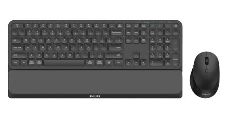 Philips 6000 series SPT6607B - keyboard and mouse set - QWERTY - Tastatur & Mus sæt - Nordisk - Sort