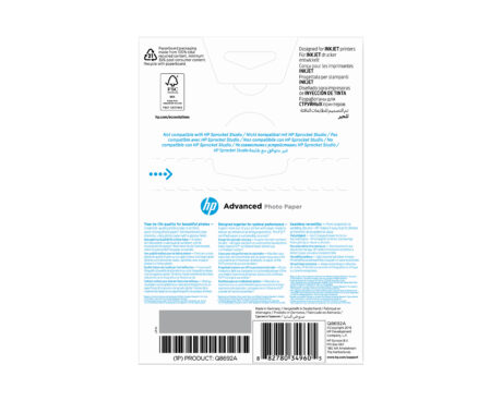 HP Advanced Glossy Photo Paper 250g/m2 100 sheets