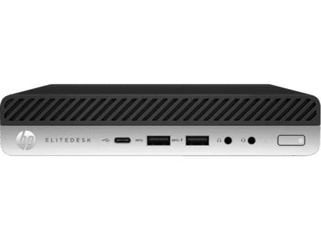 T1A HP EliteDesk 800 G5 Refurbished Intel® Core™ i5 i5-9500T 16 GB DDR4-SDRAM 512 GB SSD Windows 11 Pro Mini PC Sort, Sølv - Guld stand
