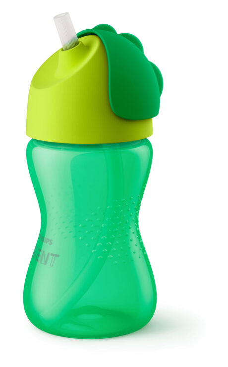 Philips Avent Drikkedunk med sugerør - grøn - 300 ml