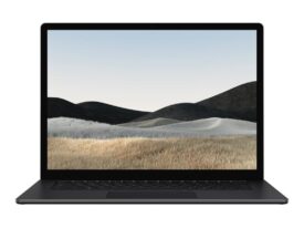 Microsoft Surface Laptop 4 Black - i7-1185G7 3.0GHz - 16GB RAM - 256GB NVMe - 13.5" 2256x1504 Touch - Guld stand