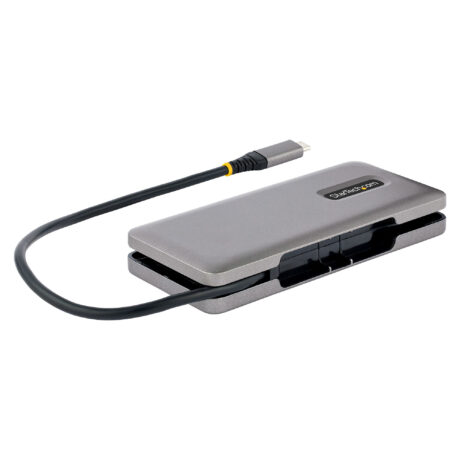 StarTech.com 4-Port USB-C Hub 4x USB-C Ports USB 3.1 10Gbps Portable USB C Hub with 100W Power Delivery Pass-Through Portable USB Type C Hub w/ 9.8in (25cm) Wrap-Around Cable USB hub - 4 ports - Grå