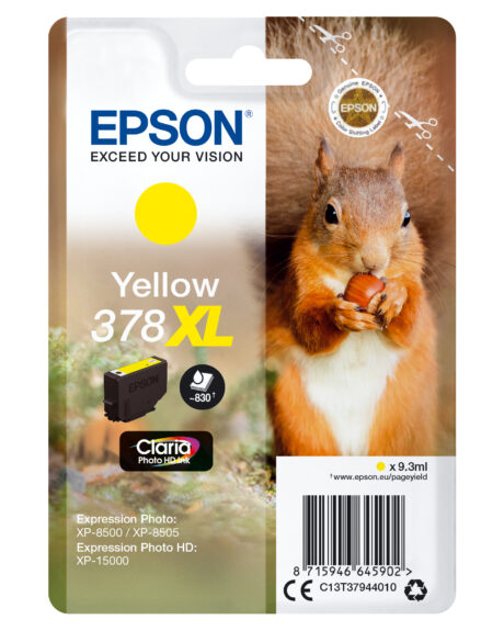 Epson 378XL - XL - gul - original - blækpatron - Blækpatron Gul