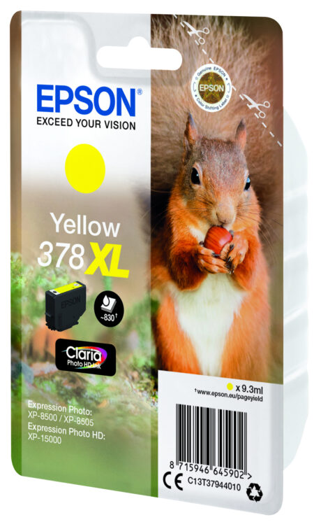 Epson 378XL - XL - gul - original - blækpatron - Blækpatron Gul