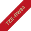 Brother TZe RW34 textile tape gold/red 12mm/4m