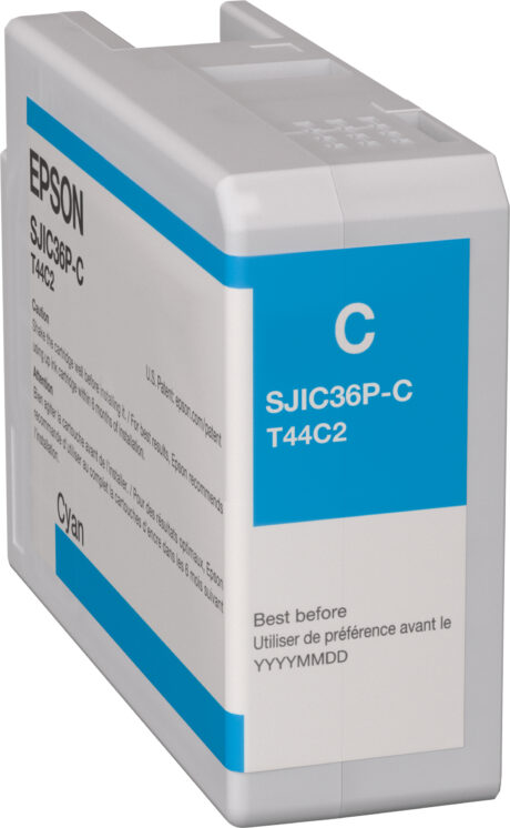 Epson SJIC36P(C) - cyan - original - ink cartridge - Blækpatron Cyan