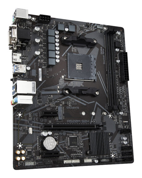 GIGABYTE A520M S2H Bundkort - AMD A520 - AMD AM4 socket - DDR4 RAM - Micro-ATX