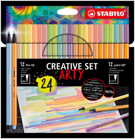 STABILO Pen 68/88 Arty, sæt med 24 penne i 12 farver