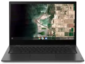 14" Lenovo Chromebook 14e Touch Screen - AMD Dual-Core A4-9120C APU  2.2GHz 64GB eMMC 8GB Webcam Chrome OS - Sølv stand