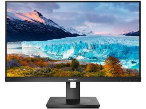 Philips 27" Skærm - 2560x1440 QHD 75 Hz - IPS Monitor - 250 cd/m² - 1000:1 - 4 ms - 2 watt højtalere - DVI-D, HDMI, DisplayPort(HDMI & DP kabel medfølger) - Højdejustering, pivot (rotering), drejbar, tilt