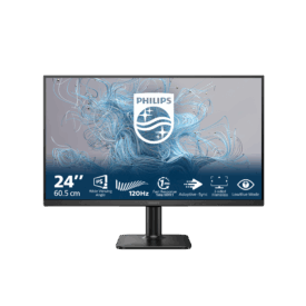 Philips 24" Skærm, Full-HD 120 Hz, IPS Monitor, 1 ms, HDMI(Kabel medfølger), VGA