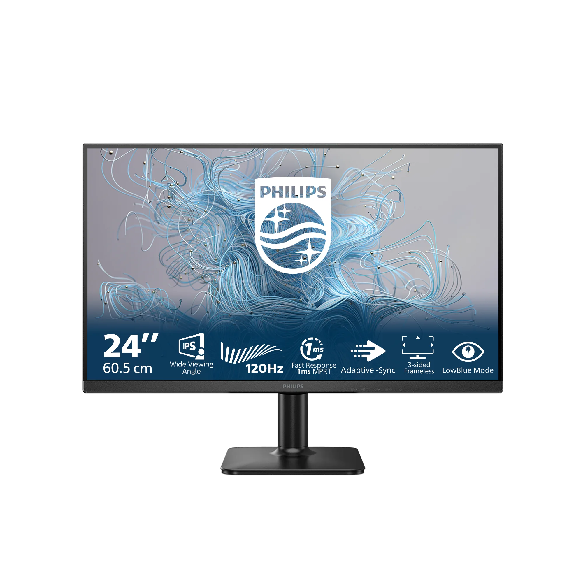 Philips 24" Skærm, Full-HD 120 Hz, IPS Monitor, 1 ms, HDMI(Kabel medfølger), VGA Philips 24" Skærm, Full-HD 120 Hz, IPS Monitor, 1 ms, HDMI(Kabel medfølger), VGA