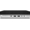 T1A HP EliteDesk 800 G4 Refurbished Intel® Core™ i5 i5-8500T 8 GB DDR4-SDRAM 256 GB SSD Windows 11 Pro Mini PC Sort, Sølv - Guld stand