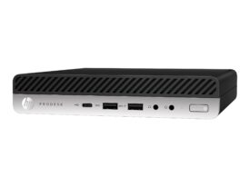 HP Prodesk 600 G3 Mini Core i5 I5-7500T 8GB 256GB Intel HD Graphics 630 Windows 11 Pro - Guld stand