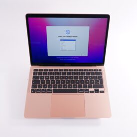 MacBook Air 13" (2020) Gold - Apple M1 3.2GHz 8 Core - 8GB RAM - 256GB NVME - 13" 2560x1600 - Guld stand