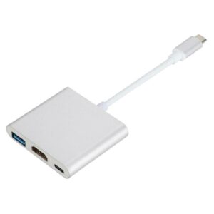 QNECT Adapter USB3.1 type-C USB3.0 + HDMI4K + Type-C Charge60W Mini "Dock"/hub