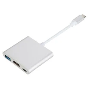 QNECT Adapter USB3.1 type-C USB3.0 + HDMI4K + Type-C Charge60W Mini "Dock"/hub