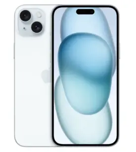 Apple iPhone 15 Plus 256GB (Blå) - Sølv stand