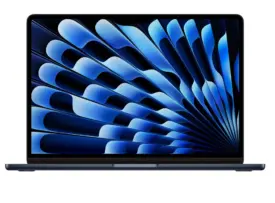 13" Apple MacBook Air (Mørkeblå) - Apple M3 256GB SSD 8GB (2024) - Sølv stand