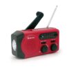 DENVER SCR-2010 - Emergency Radio - Solar - Dynamo - 2000mAh Powerbank - AM/FM - Rød