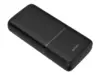DELTACO Powerbank - 20000 mAh - 74 Wh - 20 Watt - PD - 3 output-stikforbindelser (2 x USB, 24 pin USB-C) - sort