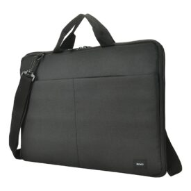 Recycled 15.6-16" Laptop sleeve, handles, strap, black