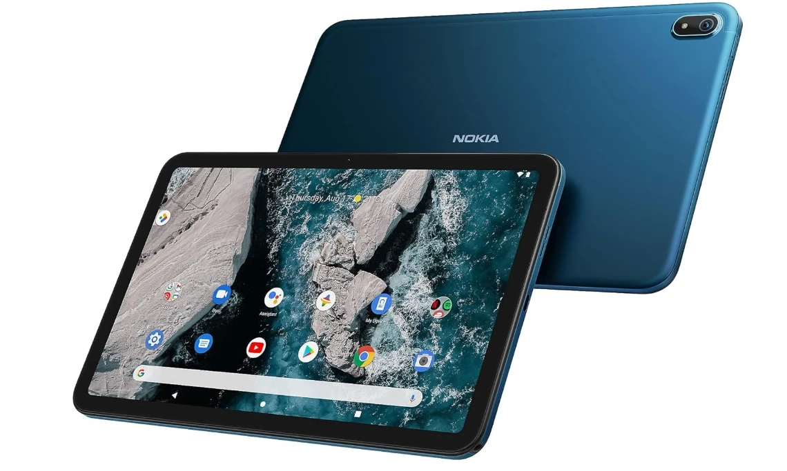 Nokia T20 LTE 64GB - Ocean Blue - Sølv stand Nokia T20 LTE 64GB - Ocean Blue - Sølv stand