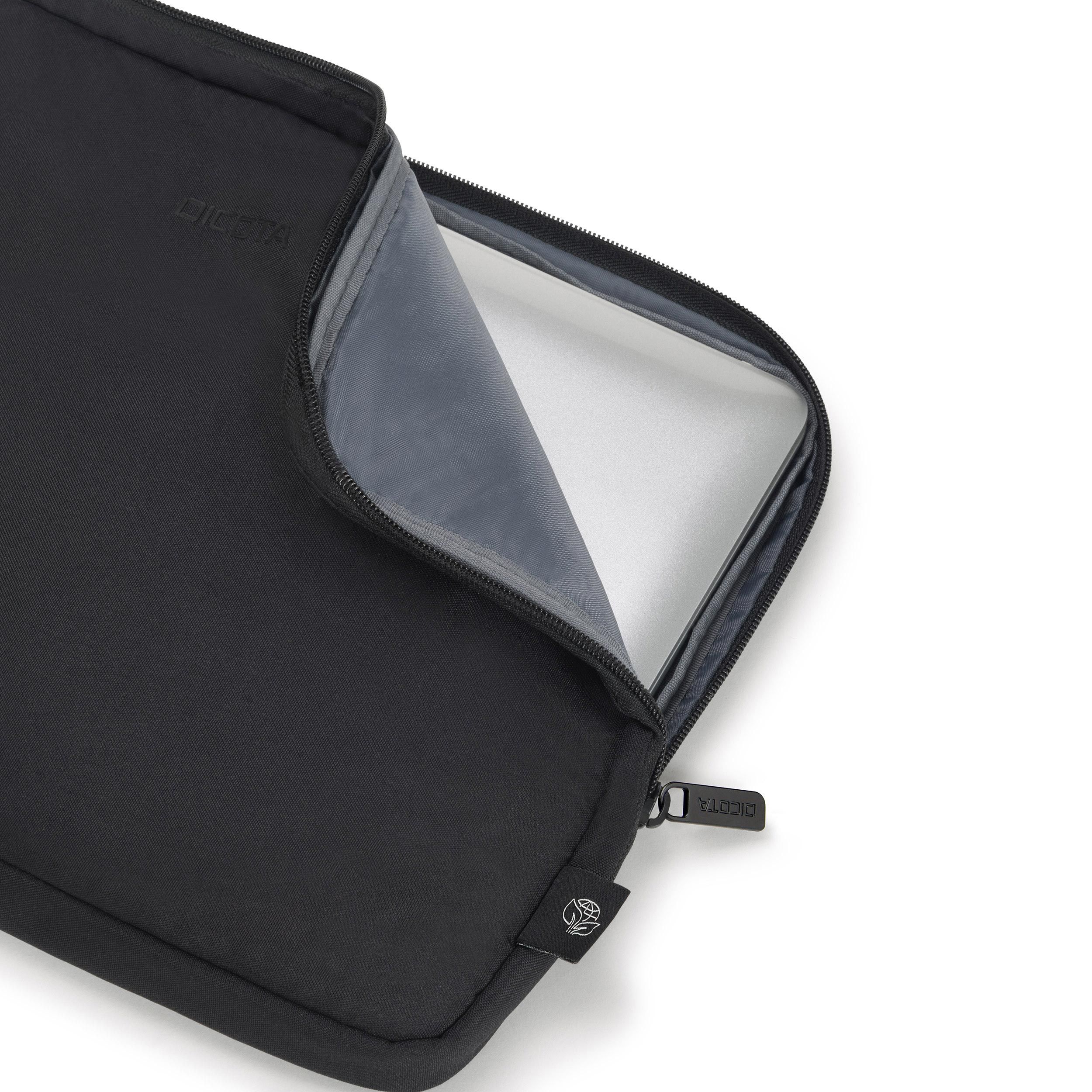 DICOTA Laptop Sleeve Eco BASE 13''-13.3'', Black - made from recycled PET-bottles DICOTA Laptop Sleeve Eco BASE 13''-13.3'', Black - made from recycled PET-bottles
