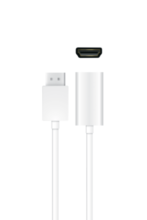 QNECT Adapter DisplayPort 1.4 male-HDMI female aud, 0.2m