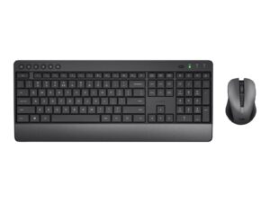 TRUST TKM-450 Comfort Trådløs Tastatur & Mus sæt - lydløse taster og knapper - skal fremstillet af 85% genbrugte materialer